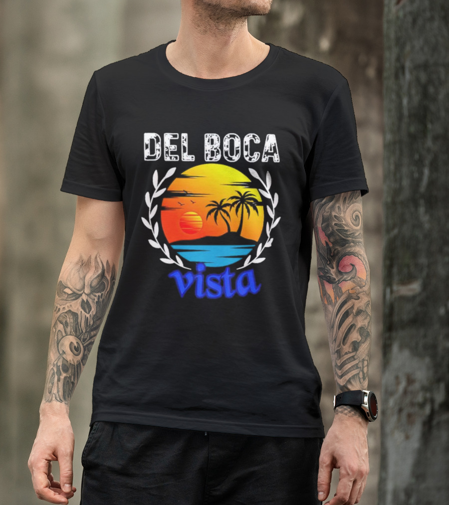 Del Boca Vista Palm Sunset T-Shirt