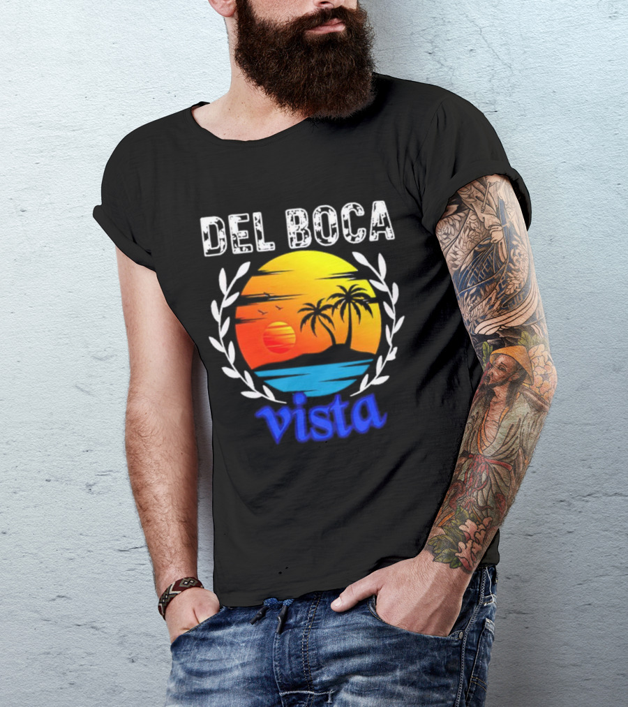 Del Boca Vista Palm Sunset T-Shirt