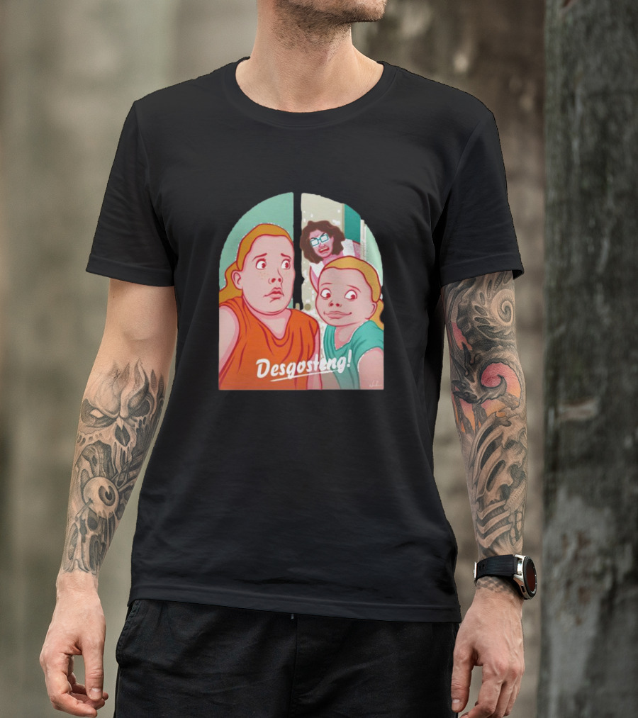 Desgosteng Nostalgic Cartoon Reaction Scene T-Shirt
