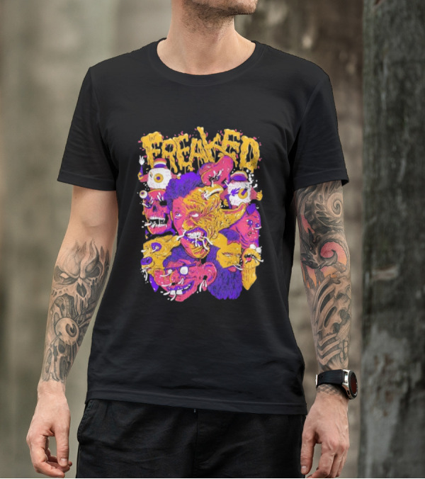 Freaked Vibrant Grotesque Faces T-Shirt