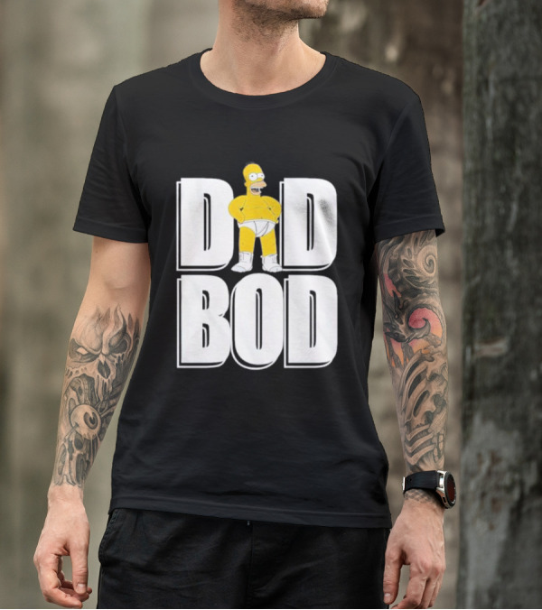 Homer Simpson Dad Bod Bold Cartoon T-Shirt