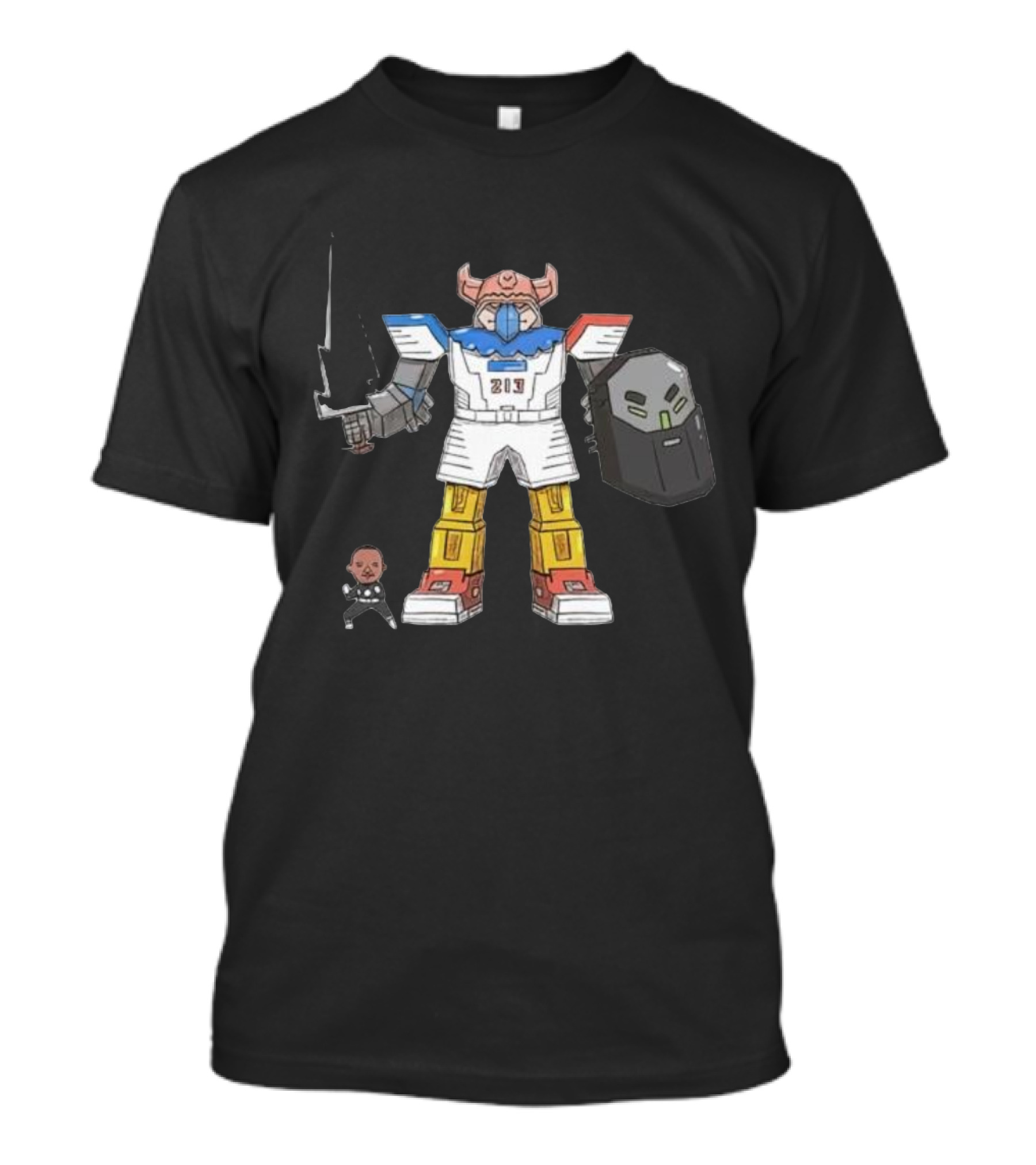 Janky Drawing Powell Rangers Robot Cartoon 213 T-Shirt