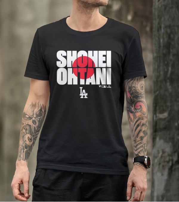 Shohei Ohtani Los Angeles Dodgers Japan Flag MLB Players T-Shirt