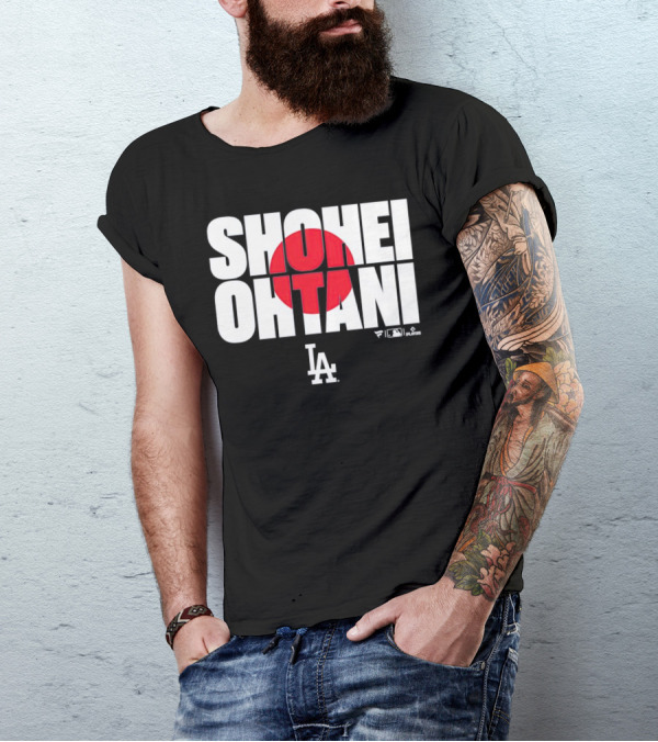 Shohei Ohtani Los Angeles Dodgers Japan Flag MLB Players T-Shirt