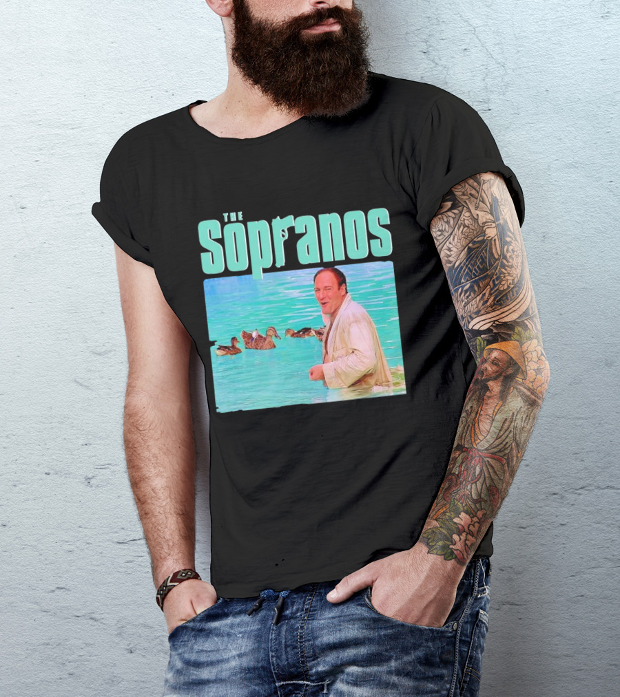 The Sopranos Tony In Water With Birds T-Shirt