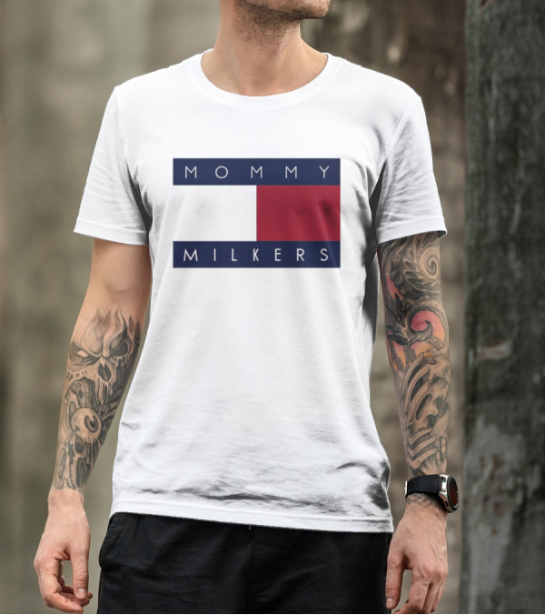 Trending Mommy Milkers Logo Parody Concept T-Shirt