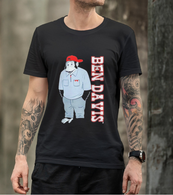 BEN DAVIS Monkey In Red Cap And Workwear T-Shirt