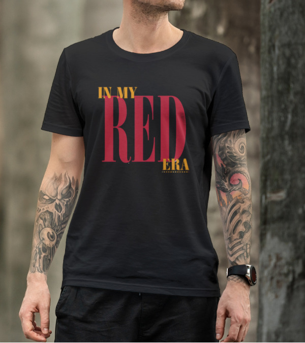 In My Red Era Taylor Swift Inspired Typography T-Shirt