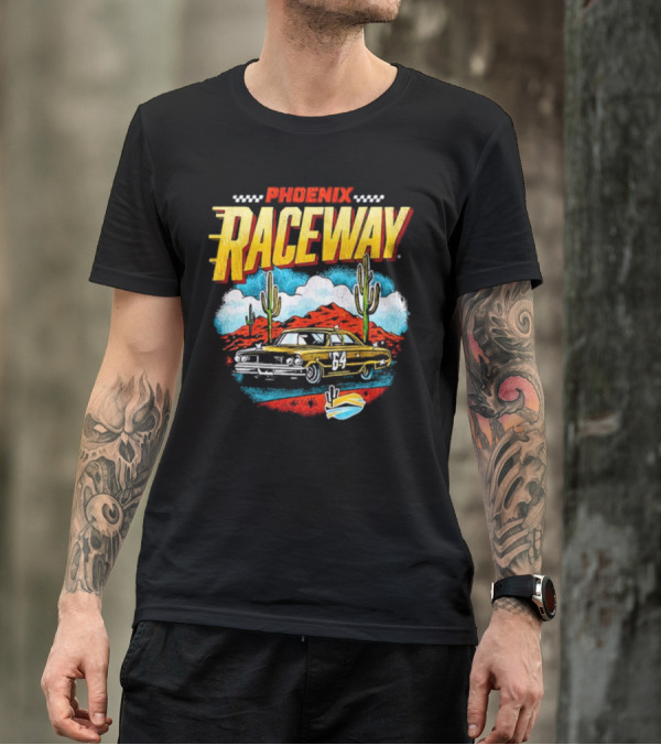 Phoenix Raceway Vintage Car Desert Scene Number 64 T-Shirt