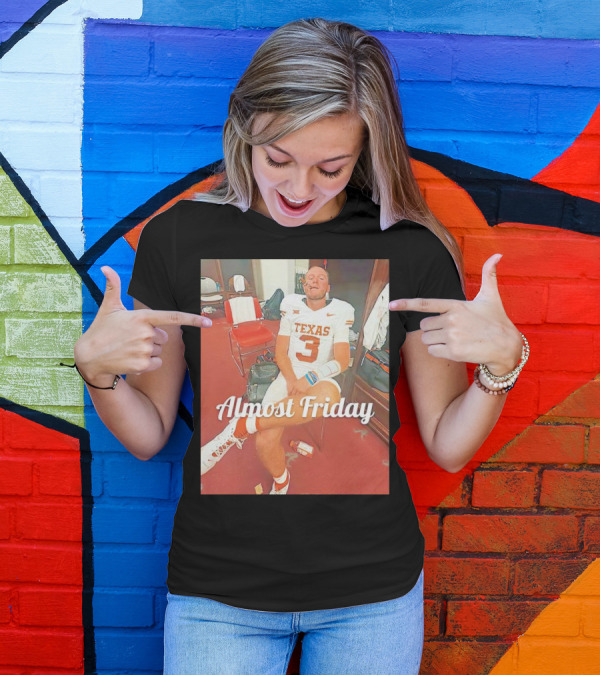 Almost Friday Texas Football Number 3 Cigar Locker Room T-Shirt
