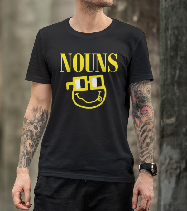 Nouns Nirvana Smiley Face With Glasses T-Shirt