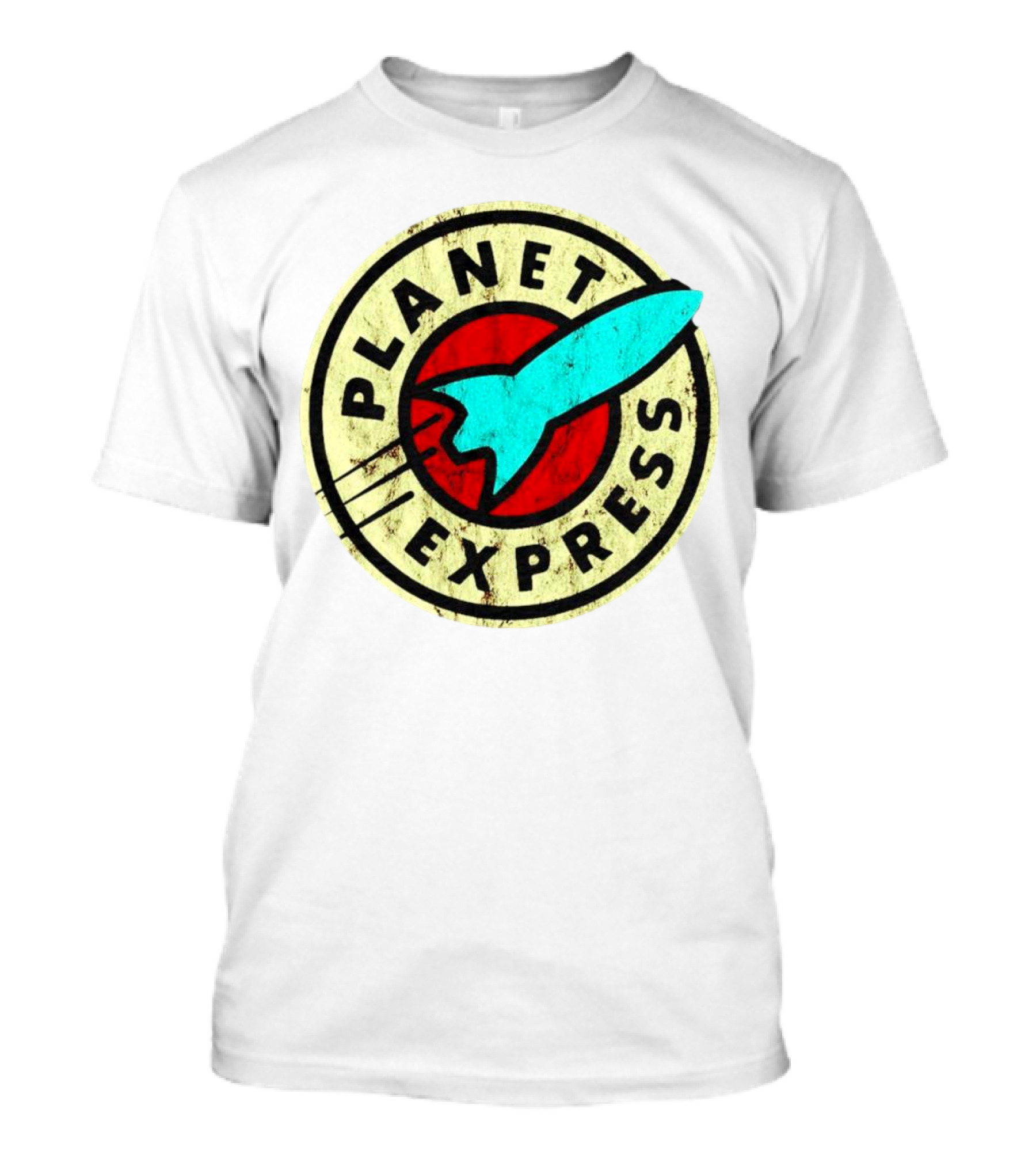 Retro Planet Express Rocket Emblem T-Shirt