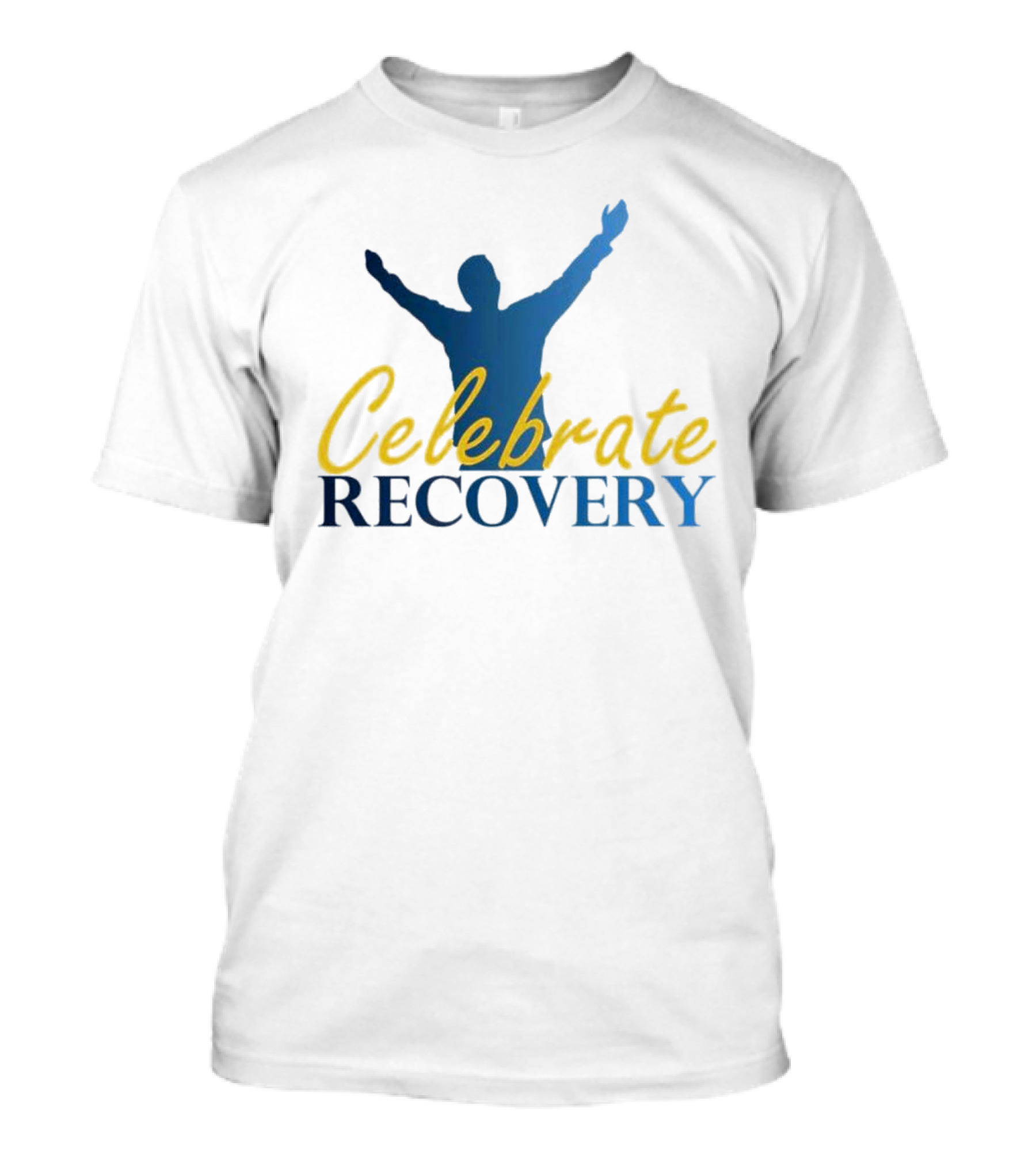 Celebrate Recovery Uplifted Silhouette And Text T-Shirt