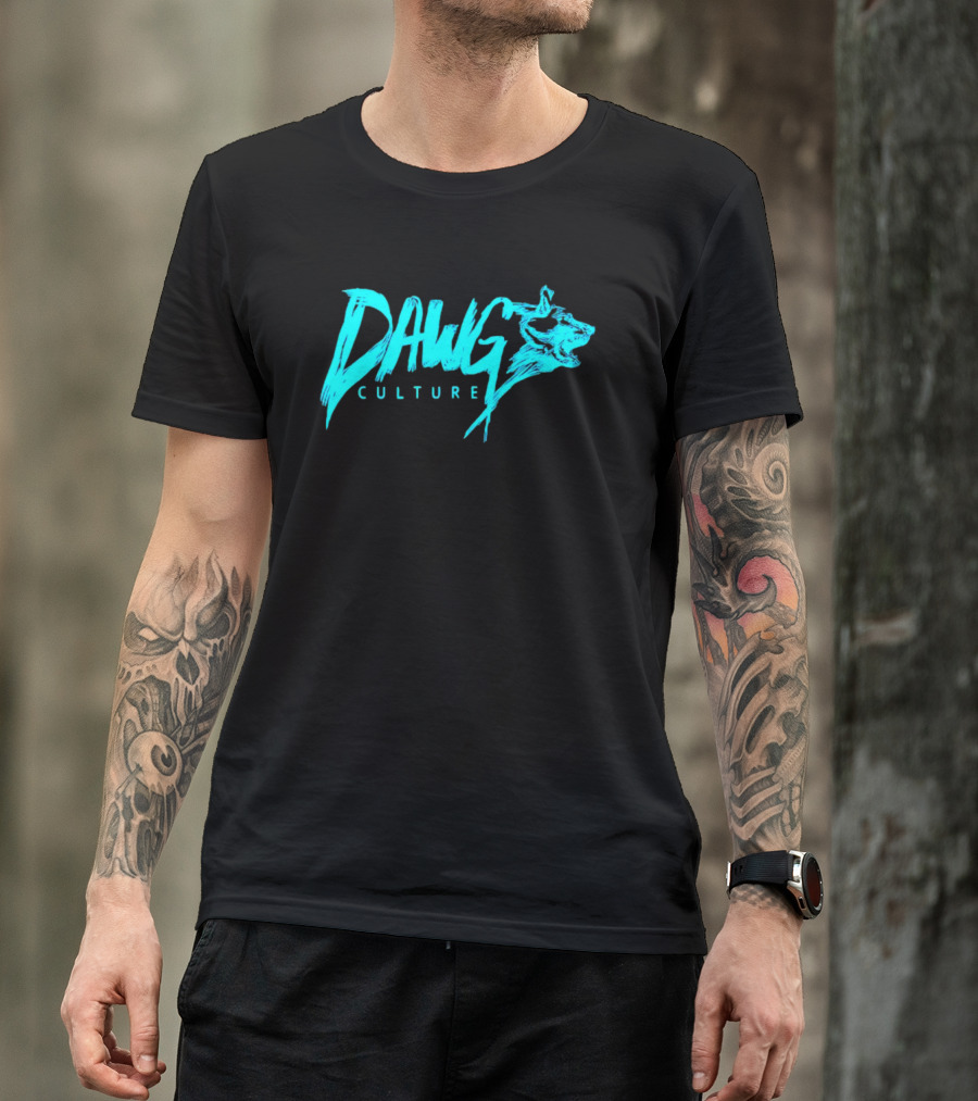 Dawg Culture Bold Athletic Spirit With Fierce Blue Dog T-Shirt