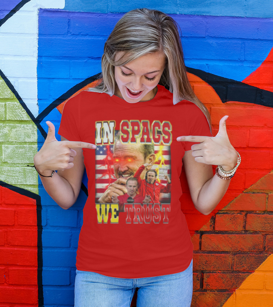 In Spags We Trust Chiefs USA Flag Football Coach Red Eyed T-Shirt