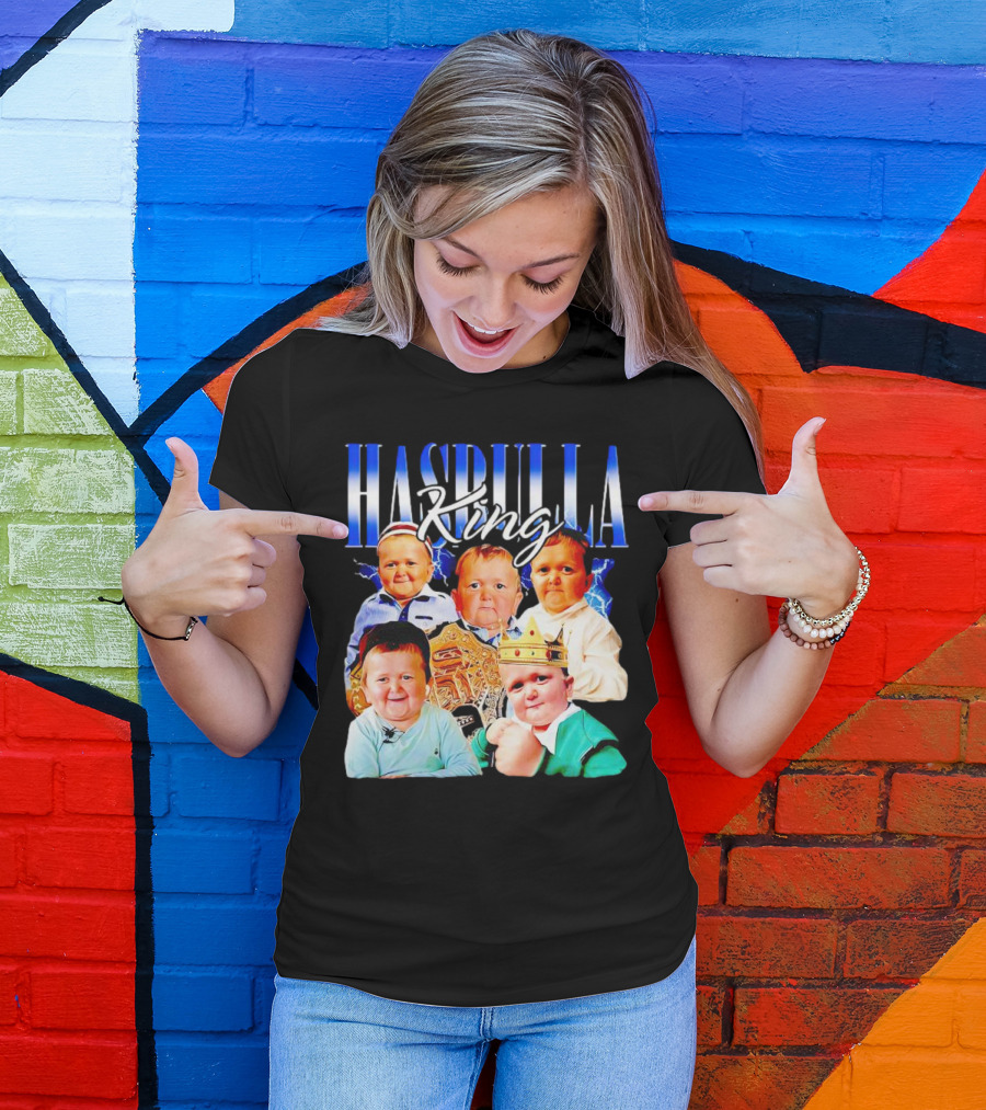 HASBULLA King Picture Collage With Crown And Championship Belt T-Shirt