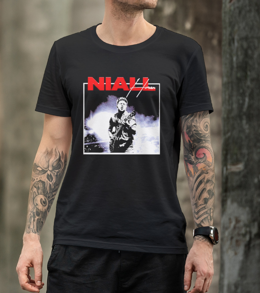 Niall Horan Live Performance Black And White Concert Scene T-Shirt