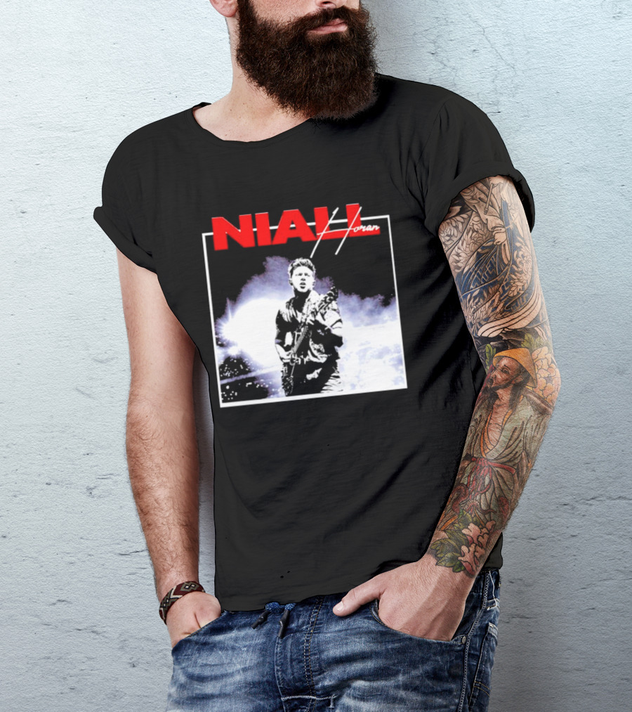 Niall Horan Live Performance Black And White Concert Scene T-Shirt