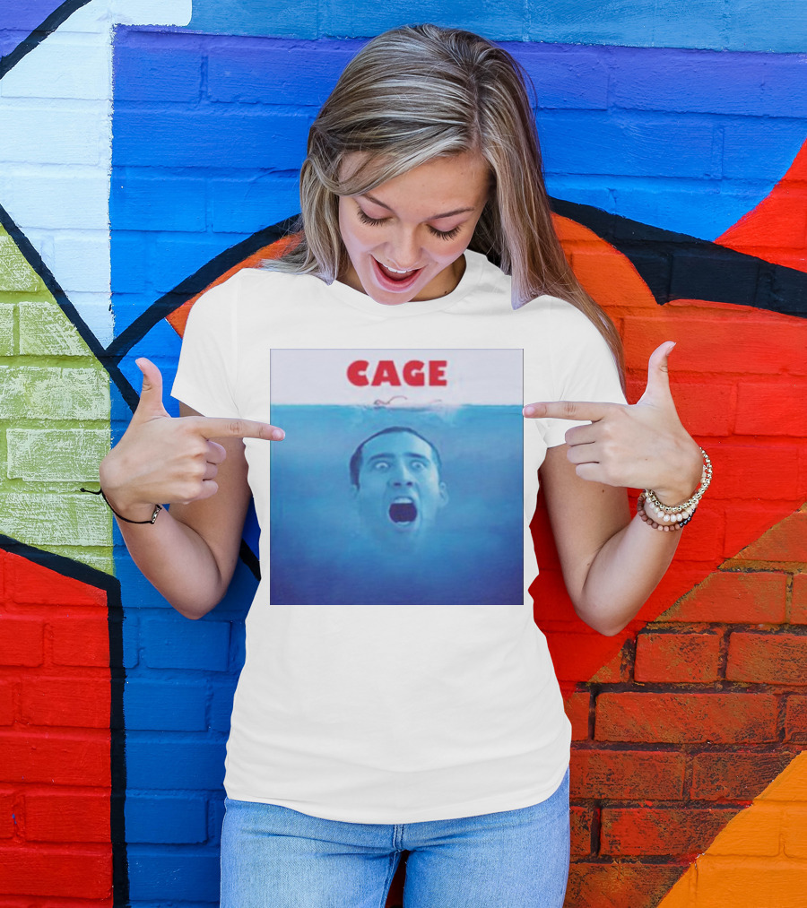 Cage Parody Jaws Nicolas Cage T-Shirt