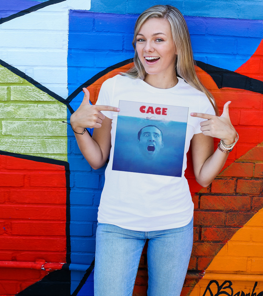 Cage Parody Jaws Nicolas Cage T-Shirt