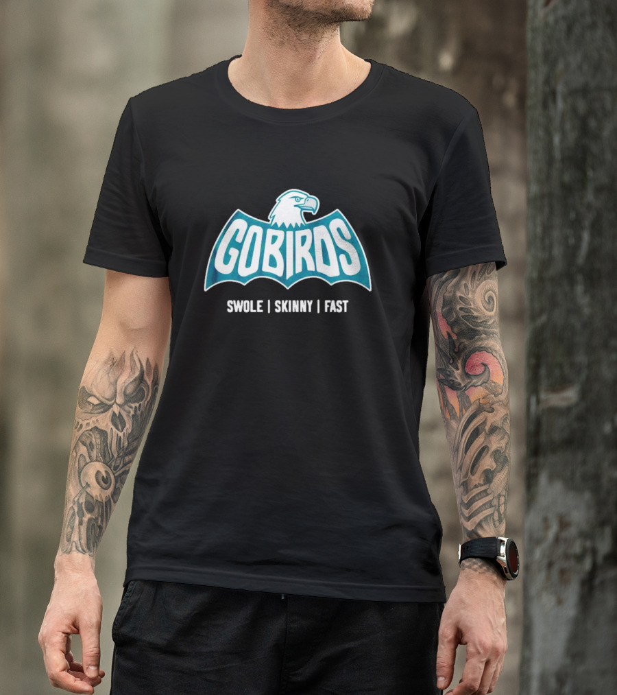 Gobirds Eagles Swole Skinny Fast Batman T-Shirt