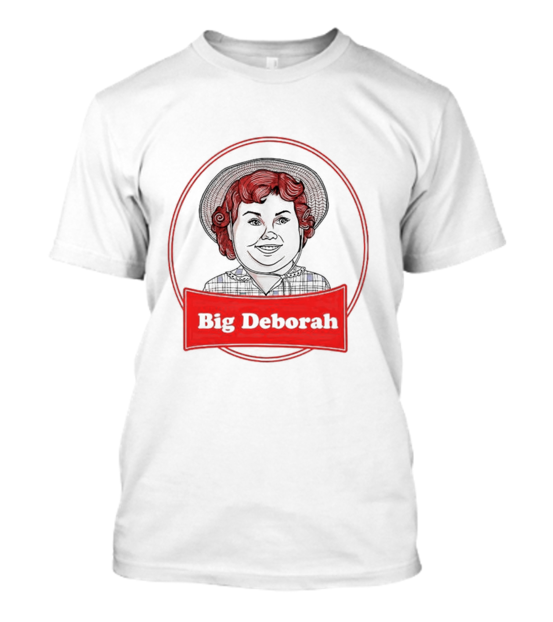 Big Deborah Vintage Cartoon Character In Red Circle T-Shirt