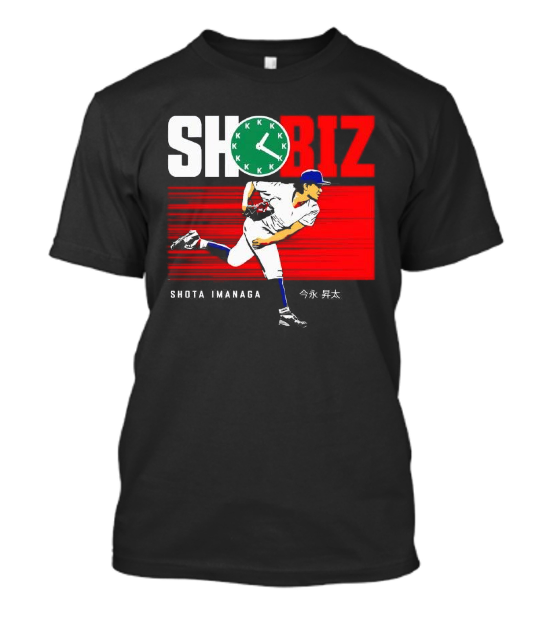 SHO BIZ Shōta Imanaga Pitching Los Angeles Dodgers K Clock T-Shirt