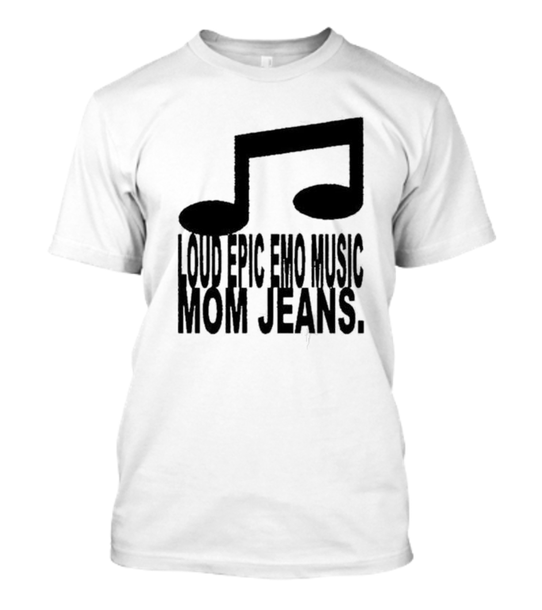 Loud Epic Emo Music Mom Jeans 2024 Tour Musical Notes T-Shirt