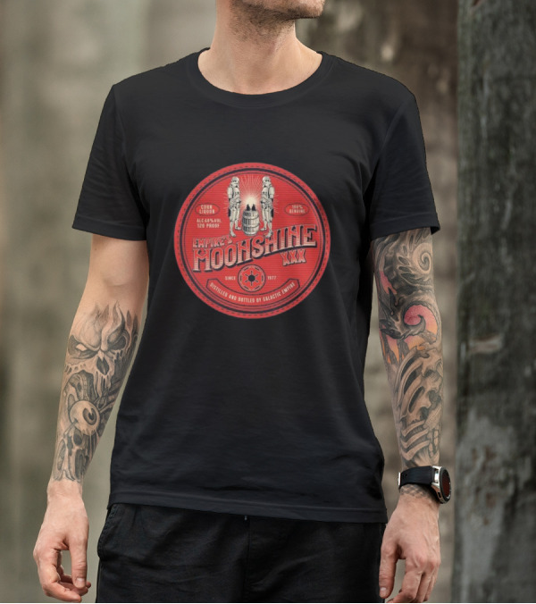 Empire’s Moonshine XXX Corn Liquor 120 Proof Since 1977 Distilled By Galactic Empire T-Shirt