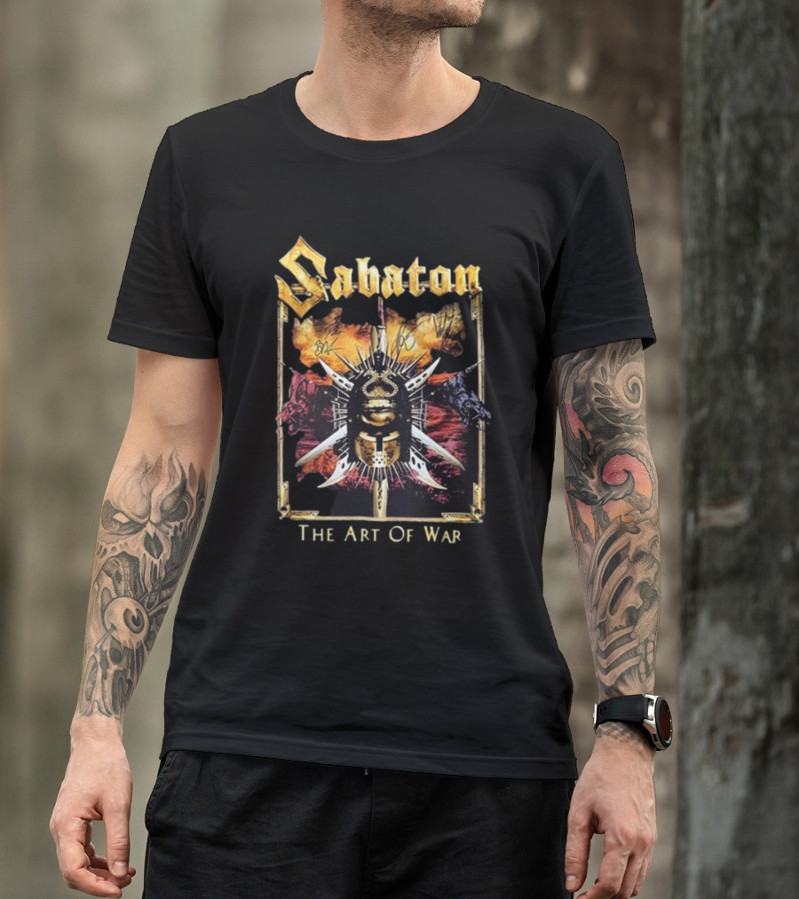 Sabaton Signed The Art Of War Album Cover T-Shirt