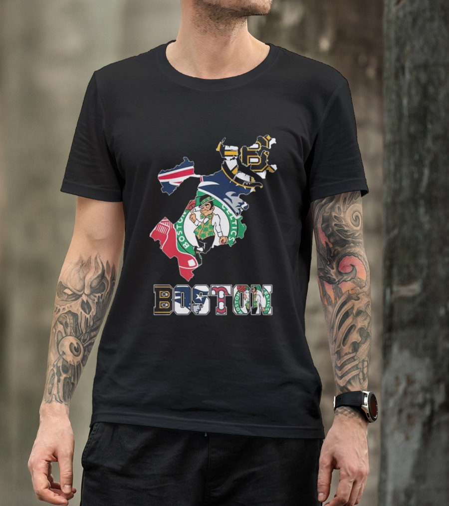Boston Celtics Bruins Red Sox Patriots Boston Sports Pride T-Shirt