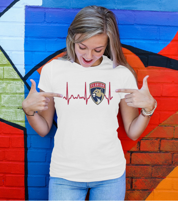 Florida Panthers Heartbeat Hockey T-Shirt