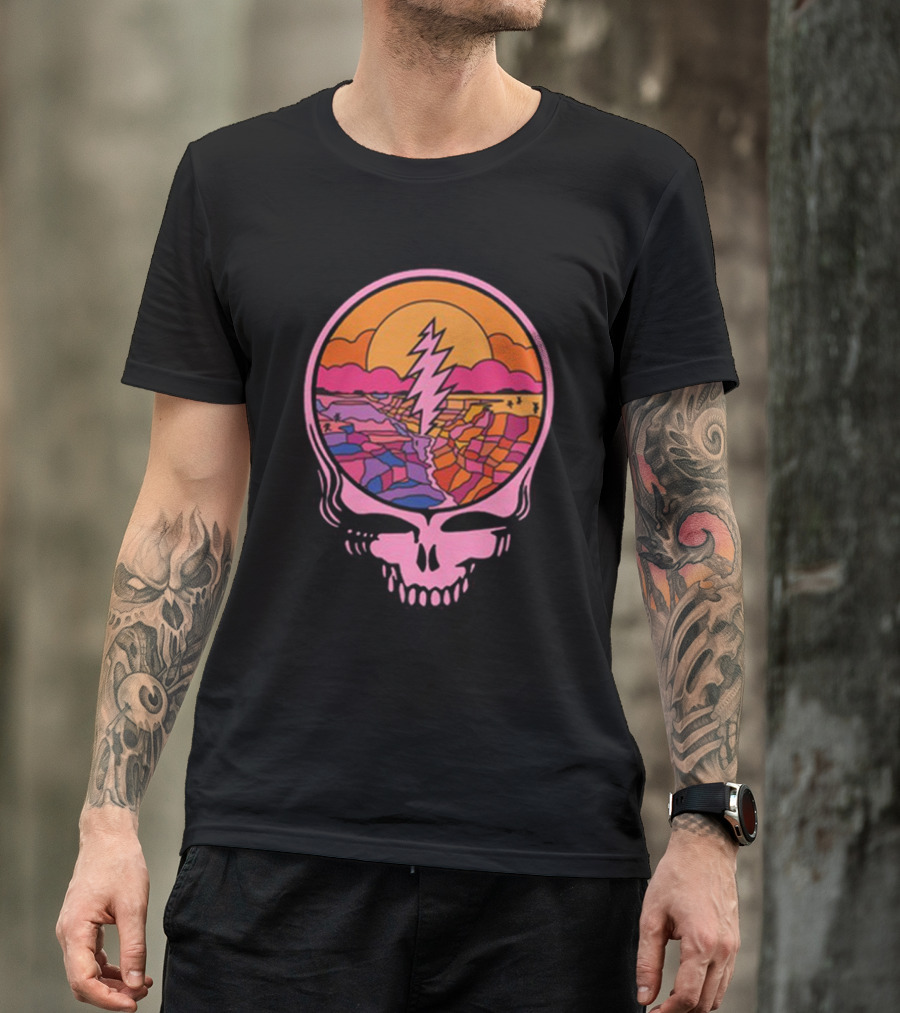 Grateful Dead The Canyon Steal Your Face Lightning Bolt Desert Sunset T-Shirt