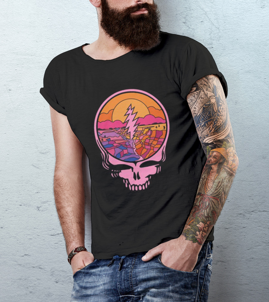 Grateful Dead The Canyon Steal Your Face Lightning Bolt Desert Sunset T-Shirt