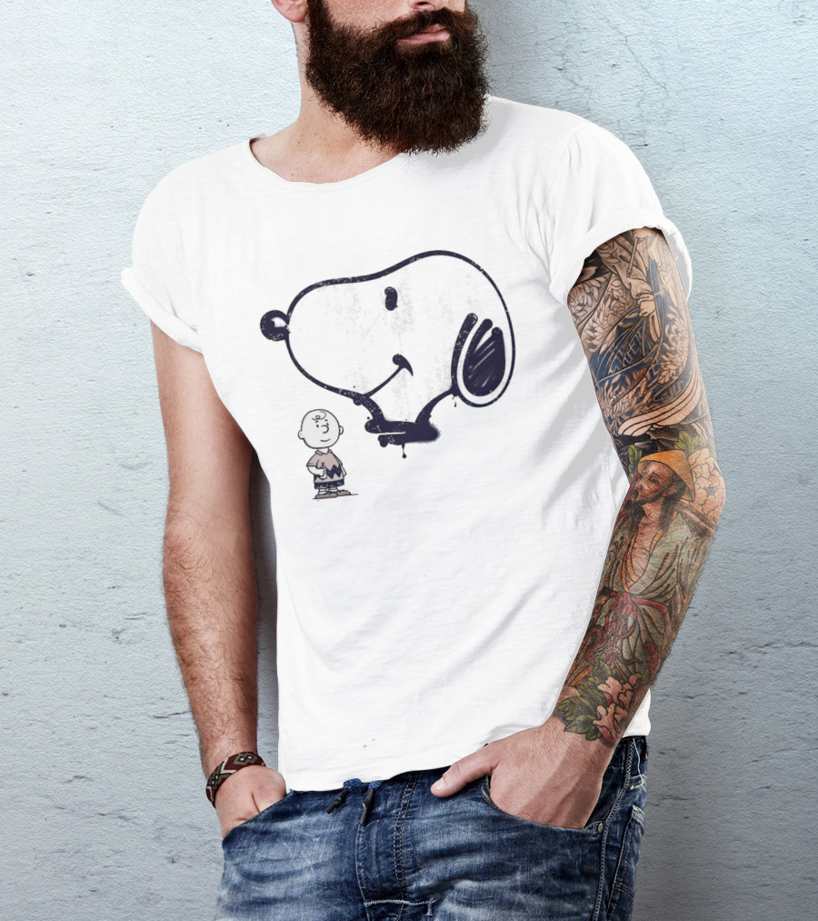 Snoopy And Charlie Brown Graffiti Iconic Character T-Shirt