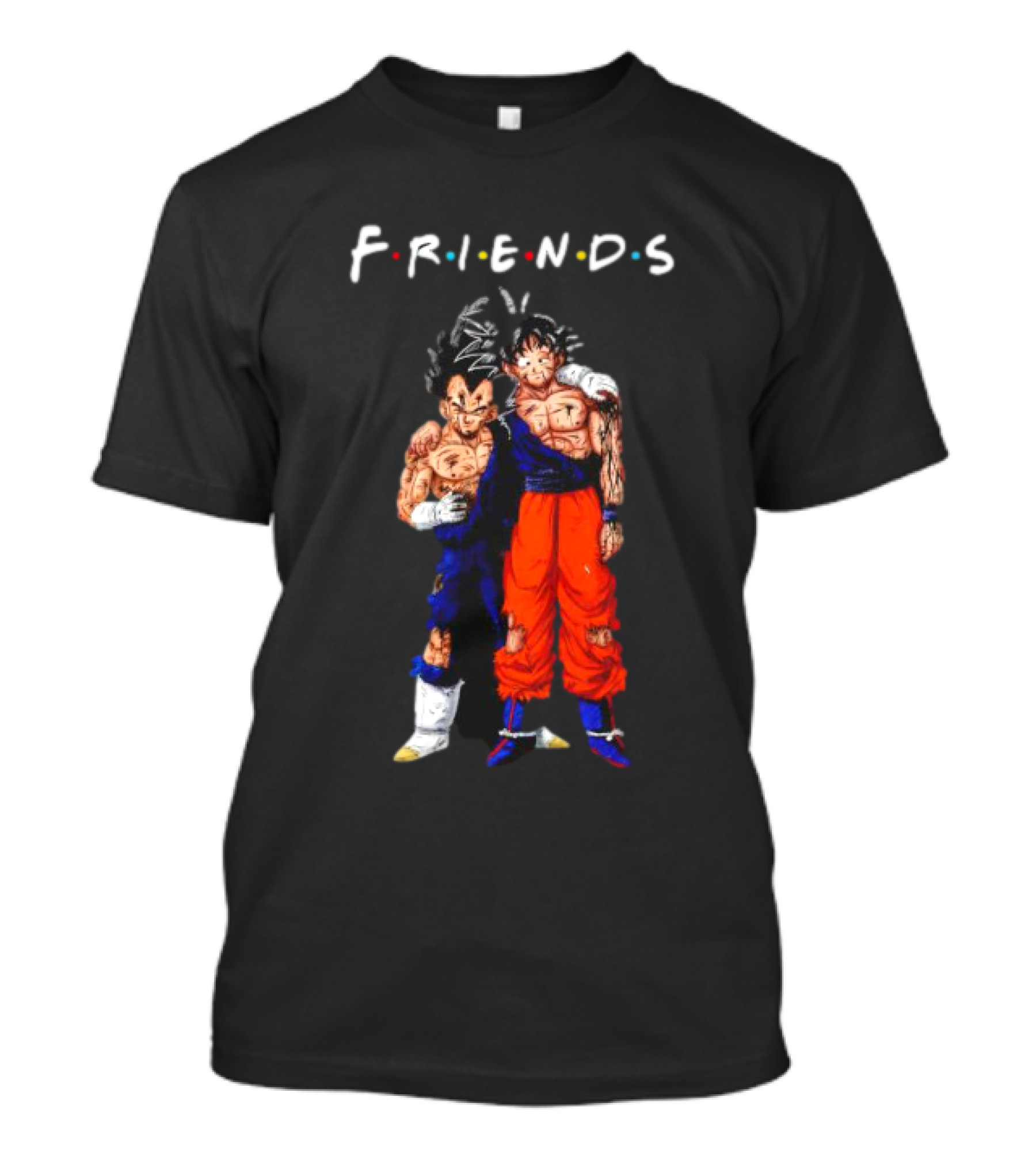 Goku And Vegeta FRIENDS TV Show Crossover T-Shirt