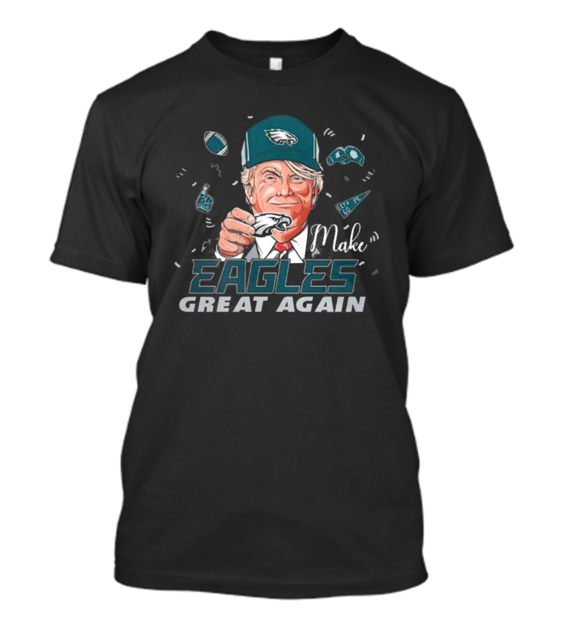 Philadelphia Eagles Make Eagles Great Again Trump Football T-Shirt
