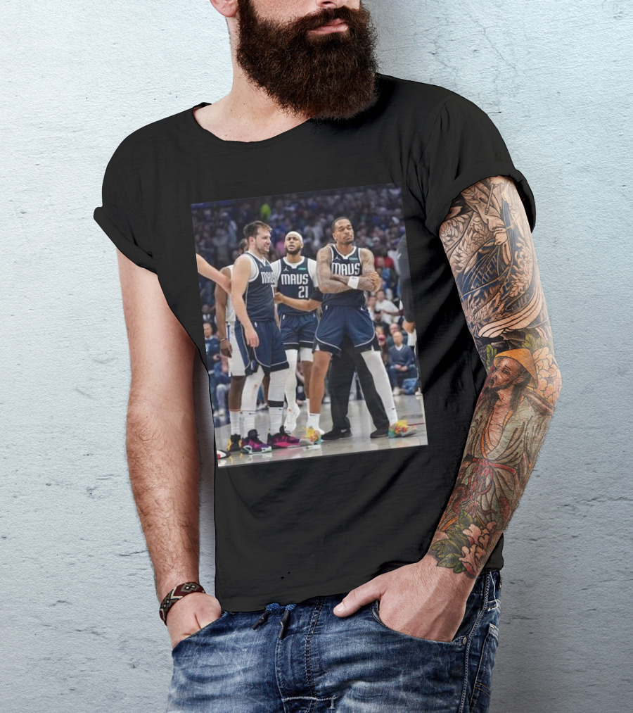 Daniel Gafford Luka Doncic PJ Washington Mavs I’m Standing On Business T-Shirt