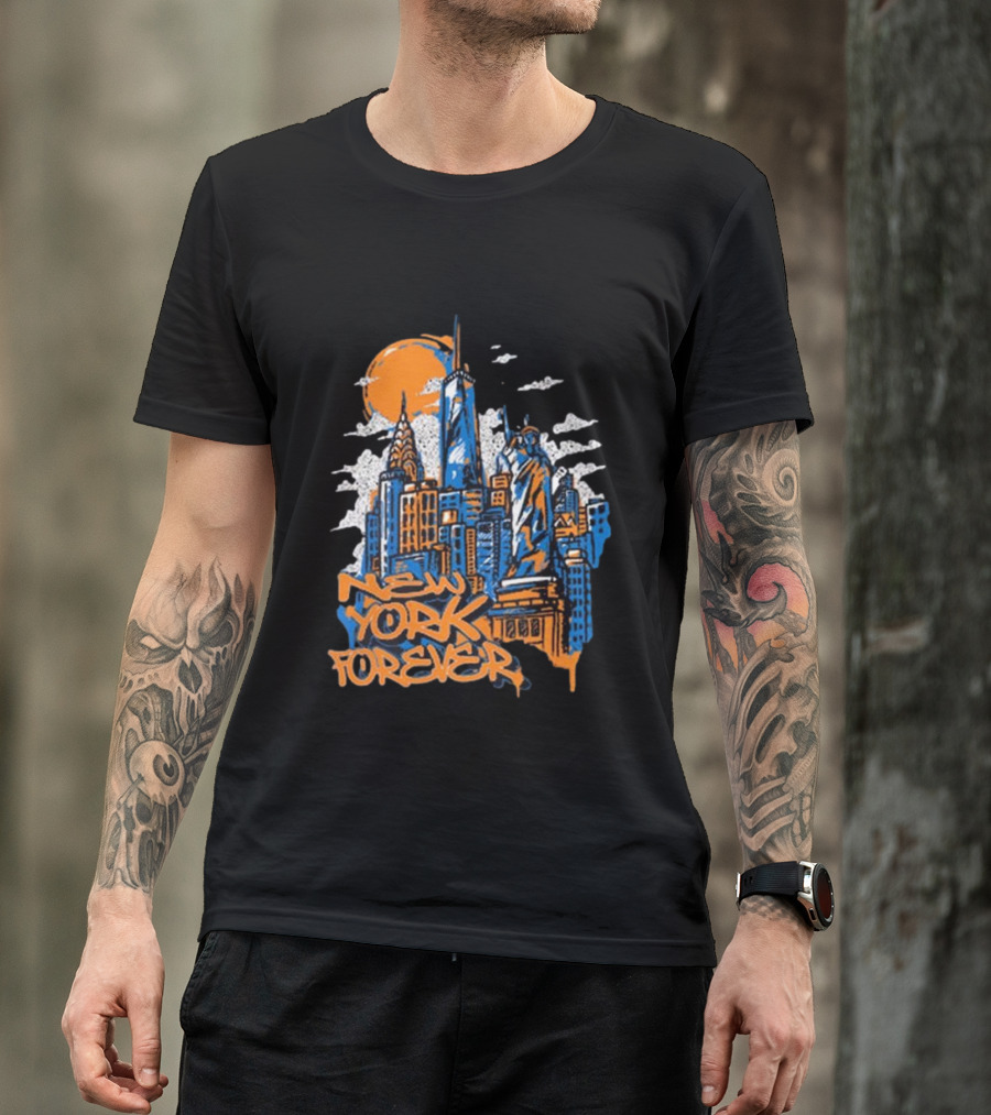 New York Knicks New York Forever Skyline T-Shirt