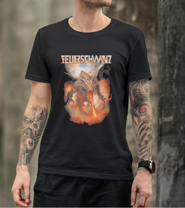 Feuerschwanz Drache Fire-Breathing Dragon Fantasy T-Shirt