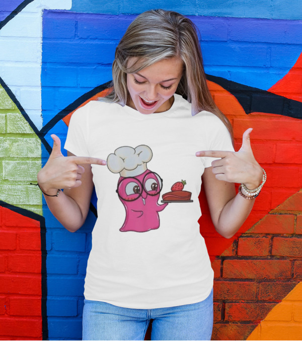 Slime Sam Chef With Cake And Strawberry T-Shirt