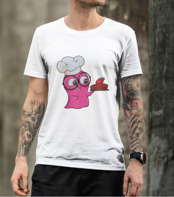 Slime Sam Chef With Cake And Strawberry T-Shirt