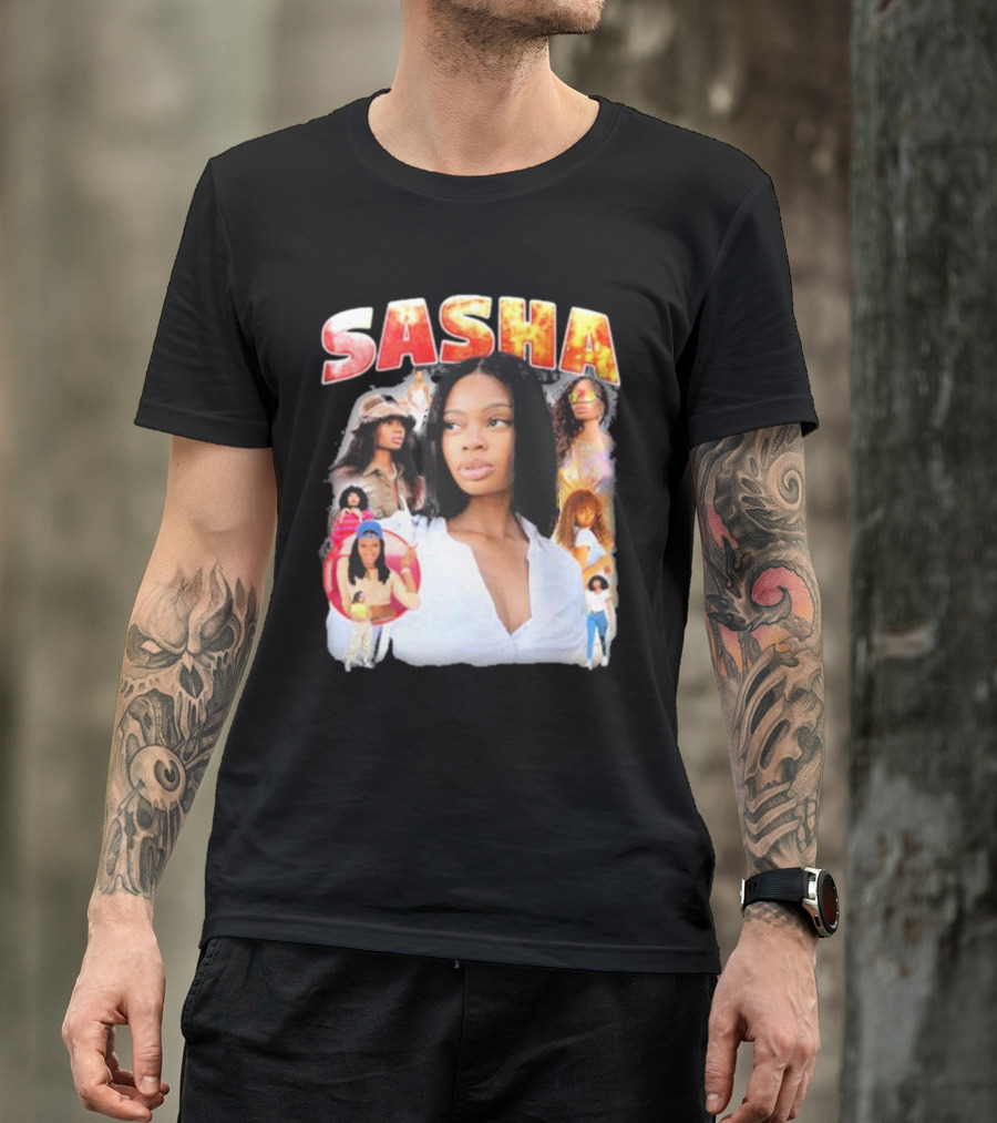 Sasha Iconic Collage Featuring Diverse Fashion Styles T-Shirt