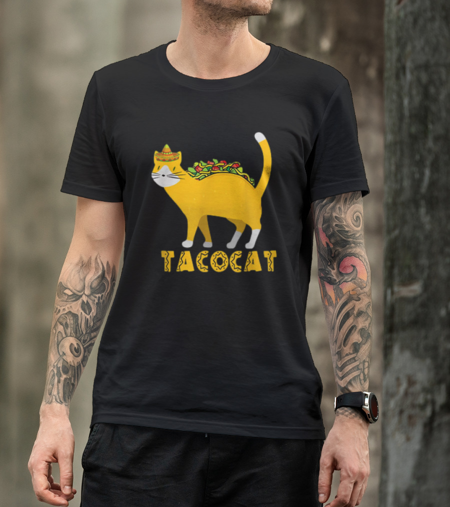 Tacocat Sombrero Taco Cat With Tacos Mexican Food Graphic 365 T-Shirt