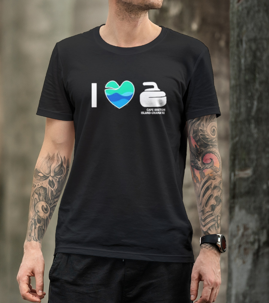 I Heart Curling Cape Breton Island-Unama’ki T-Shirt