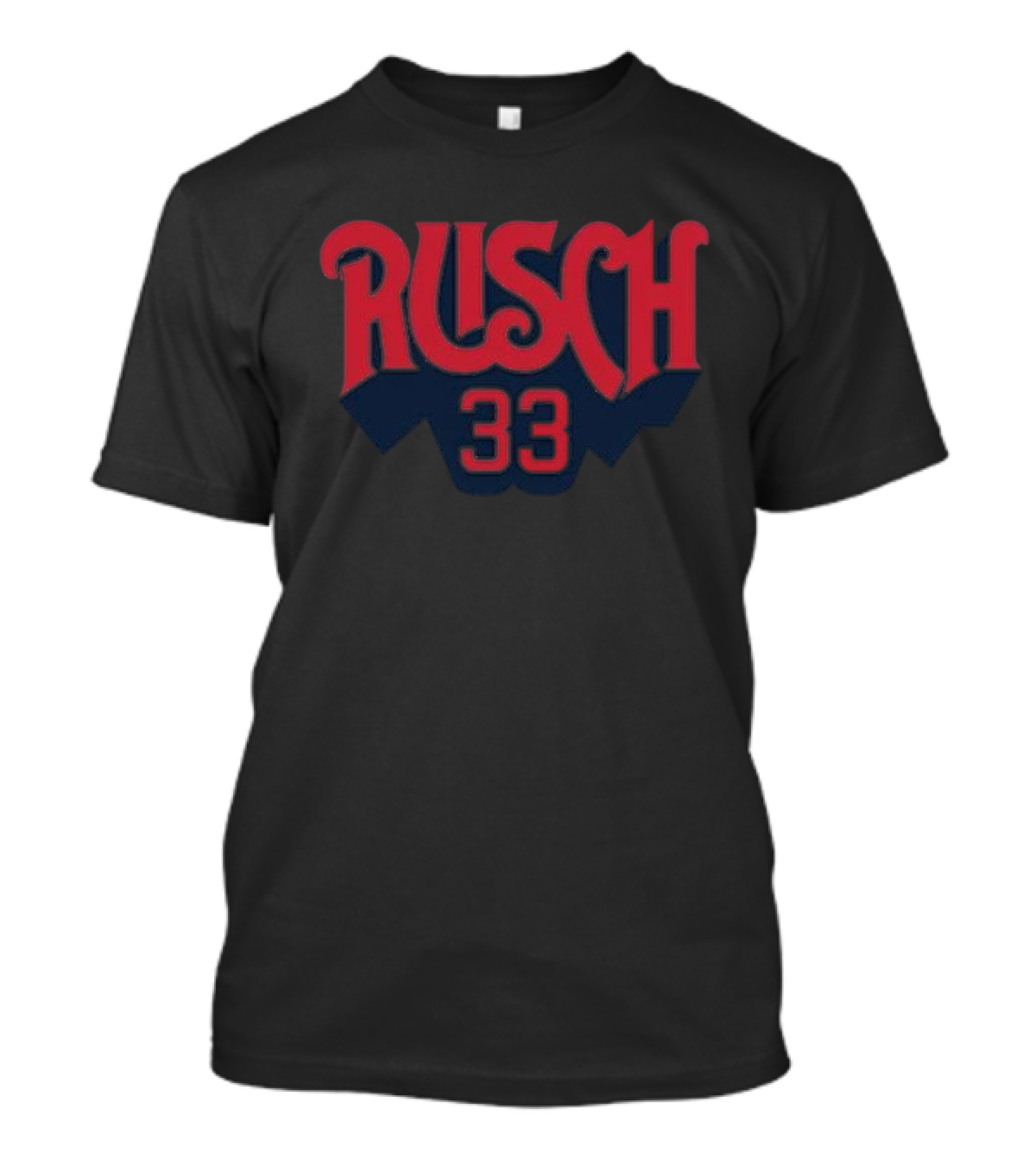 Rusch 33 Baseball Style Red Navy T-Shirt