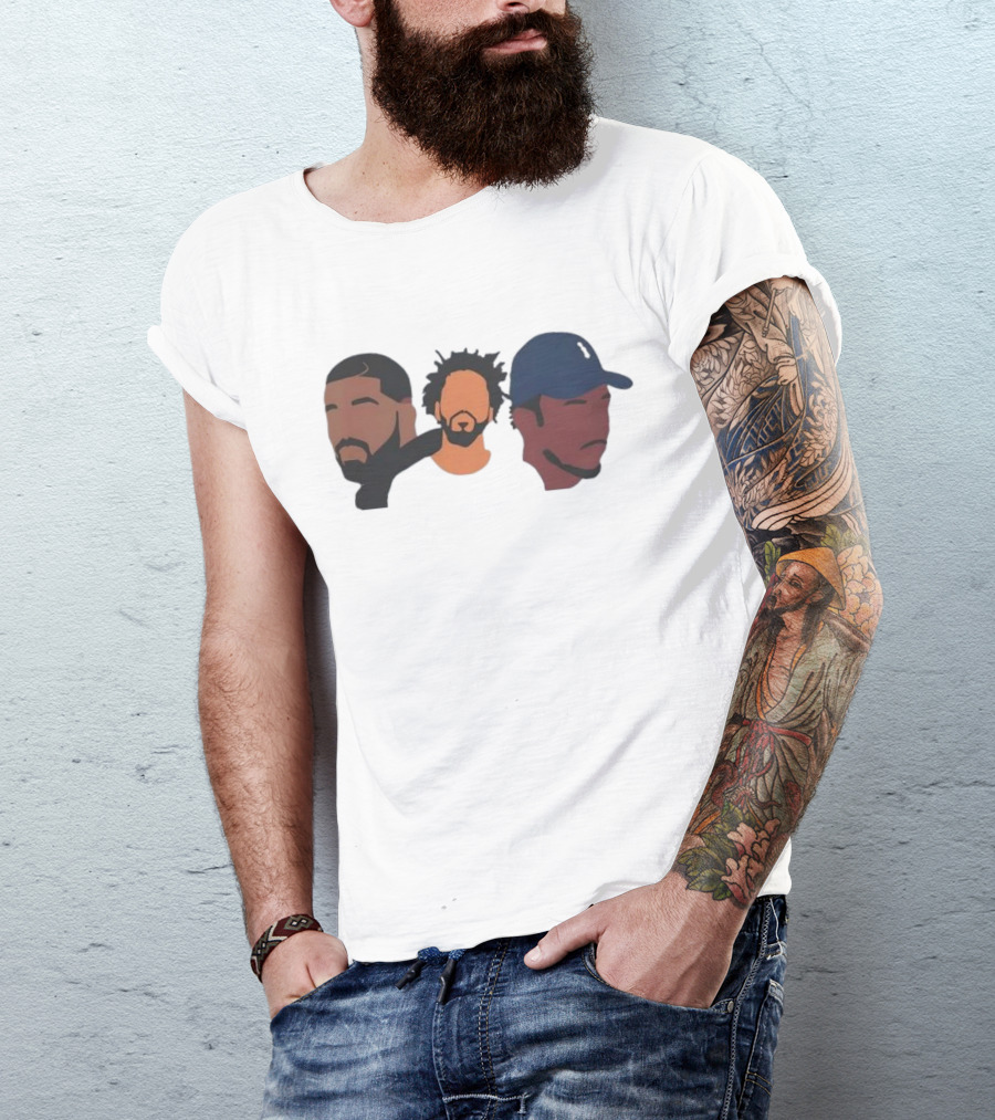 Drake J Cole Kendrick Lamar Retro Rapper Star T-Shirt