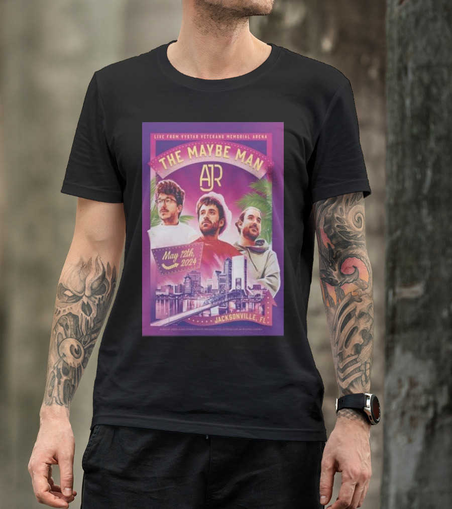 LIVE FROM VYSTAR VETERANS MEMORIAL ARENA THE MAYBE MAN AJR JACKSONVILLE FL MAY 12TH T-Shirt