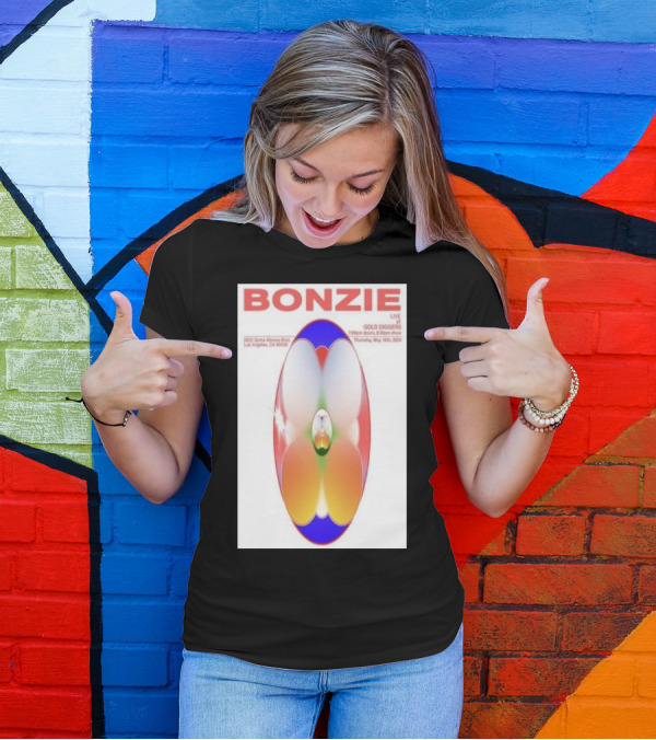 BONZIE Live At Gold Diggers Los Angeles May 16 2024 Event Flyer T-Shirt