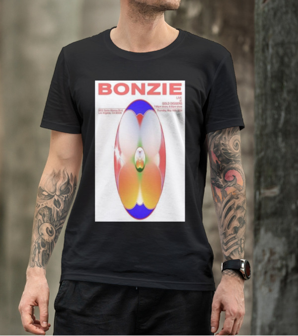 BONZIE Live At Gold Diggers Los Angeles May 16 2024 Event Flyer T-Shirt